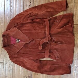 Learsi suede leather 70s burnt orange jacket